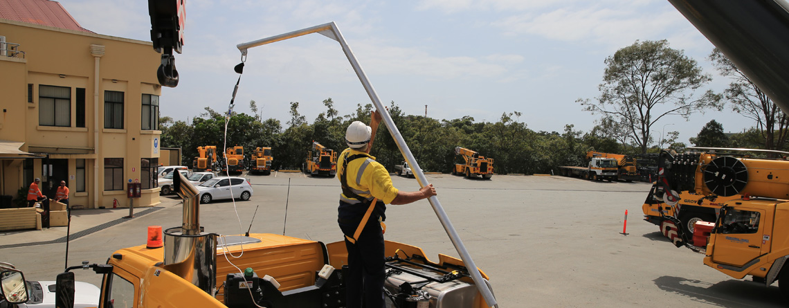 Crane Deck Tether Pole